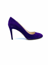 Load image into Gallery viewer, PRADA Size 8.5 Purple Suede Pumps