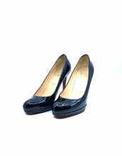 Load image into Gallery viewer, CHRISTIAN LOUBOUTIN Size 10 Black Patent Leather Solid Pumps