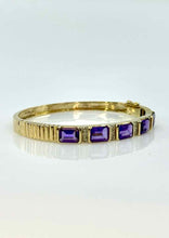 Load image into Gallery viewer, Amethyst Diamond 14K Bracelet