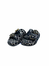 Load image into Gallery viewer, DOLCE & GABBANA Size 6 Silver, Black Fabric Metallic Cheetah print Sandals