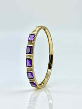 Load image into Gallery viewer, Amethyst Diamond 14K Bracelet