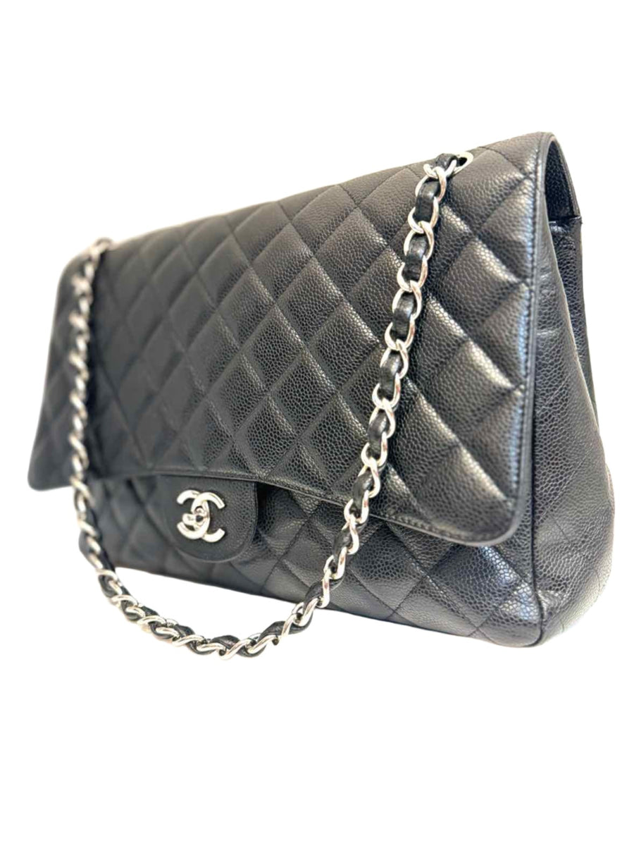 CHANEL 黒 レザー バッグ CHANEL Black Leather Handbag – Labels Luxury