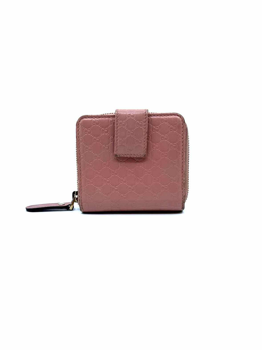 Gucci★素敵！Pink Leather GRG Logo Print Zip Around Wallet Gucci☆素敵！Pink Leather GRG Logo Print Zip Around Wallet