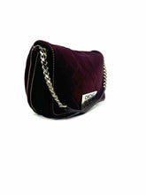 Load image into Gallery viewer, CAROLINA HERRERA Burgundy Suede Handbag