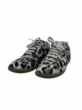 Load image into Gallery viewer, MAISON MARGIELA Size 6 Black, beige PONY HAIR Animal Print Sneakers