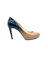 Load image into Gallery viewer, PRADA Size 6.5 Black, Nude Patent Leather Ombre Pumps