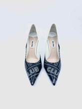 Load image into Gallery viewer, MIU MIU Size 9 Black & White Leather Pumps