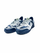 Load image into Gallery viewer, VALENTINO Size 8 Black, grey Leather Knit Camoflage Sneakers