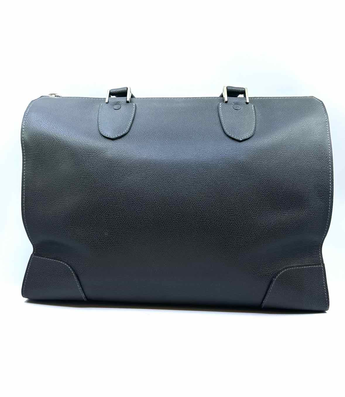 VALEXTRA Grey Leather Solid Babila Handbag - Main Image