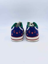 Load image into Gallery viewer, GUCCI Size 6 Blue, Red Canvas Polka Dot Sneakers