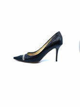 Load image into Gallery viewer, JIMMY CHOO Size 9 Black Snakeskin Solid Pumps