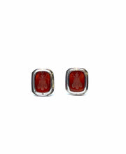 Load image into Gallery viewer, Rust Chalcedony Pierced Earrings