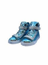 Load image into Gallery viewer, GIUSEPPE ZANOTTI Size 9 Turquoise Patent Leather Sneakers