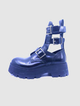 Load image into Gallery viewer, ALEXANDER MCQUEEN Size 9.5 Black Leather Ankle Boot