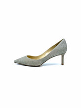 Load image into Gallery viewer, JIMMY CHOO Size 5 Silver Glitter Pumps