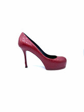 Load image into Gallery viewer, YVES SAINT LAURENT Size 9.5 Red Leather Pumps