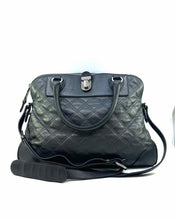 Load image into Gallery viewer, MARC JACOBS Gunmetal Leather Quilted Handbag