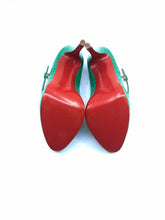 Load image into Gallery viewer, CHRISTIAN LOUBOUTIN Size 6.5 Green Leather Pumps