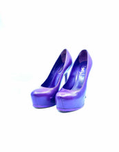 Load image into Gallery viewer, YSL Size 7 Purple Leather Solid Pumps