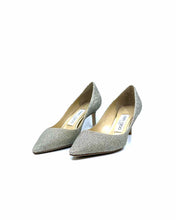 Load image into Gallery viewer, JIMMY CHOO Size 5 Silver Glitter Pumps
