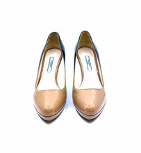 Load image into Gallery viewer, PRADA Size 6.5 Black, Nude Patent Leather Ombre Pumps