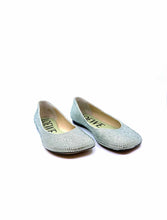 Load image into Gallery viewer, LOEWE Size 11 Pastel Green Crystal Solid Flats