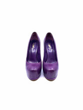 Load image into Gallery viewer, YSL Size 7 Purple Leather Solid Pumps