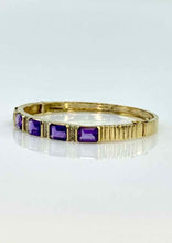 Load image into Gallery viewer, Amethyst Diamond 14K Bracelet