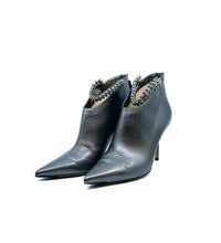 Load image into Gallery viewer, JIMMY CHOO Size 6 Gunmetal Leather Metallic Solid Ankle Boot