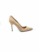 Load image into Gallery viewer, MANOLO BLAHNIK BB 90mm Size 10 Nude Suede Solid Pumps