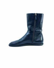 Load image into Gallery viewer, THE ROW Size 9 Black Leather Solid Ankle Boot