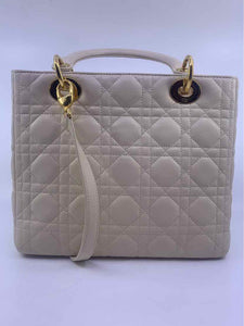 CHRISTIAN DIOR Cream Leather Handbag