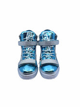Load image into Gallery viewer, GIUSEPPE ZANOTTI Size 9 Turquoise Patent Leather Sneakers