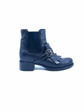 Load image into Gallery viewer, PRADA Size 9 Black Leather Solid Ankle Boot