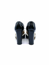 Load image into Gallery viewer, VALENTINO Size 7 black, white Patent Leather Velvet Solid Pumps