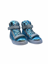 Load image into Gallery viewer, GIUSEPPE ZANOTTI Size 9 Turquoise Patent Leather Sneakers