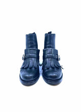 Load image into Gallery viewer, PRADA Size 9 Black Leather Solid Ankle Boot