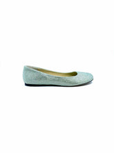 Load image into Gallery viewer, LOEWE Size 11 Pastel Green Crystal Solid Flats