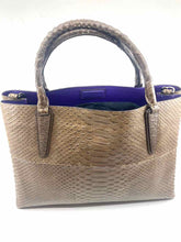 Load image into Gallery viewer, COACH Brown Python Solid Handbag