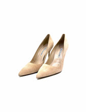 Load image into Gallery viewer, MANOLO BLAHNIK BB 90mm Size 10 Nude Suede Solid Pumps