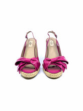 Load image into Gallery viewer, VALENTINO Size 11 Hot Pink Patent Leather Wedge