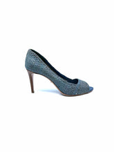 Load image into Gallery viewer, PRADA Size 9.5 Blue Leather Woven Pumps