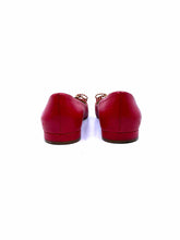 Load image into Gallery viewer, SALVATORE FERRAGAMO Size 7.5 Red Leather Solid Flats
