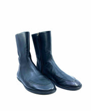 Load image into Gallery viewer, THE ROW Size 9 Black Leather Solid Ankle Boot