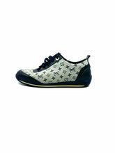 Load image into Gallery viewer, LOUIS VUITTON Size 7.5 Navy Canvas Leather Sneakers