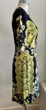 Load image into Gallery viewer, ERDEM Size 8 Black &amp; Yellow Dress
