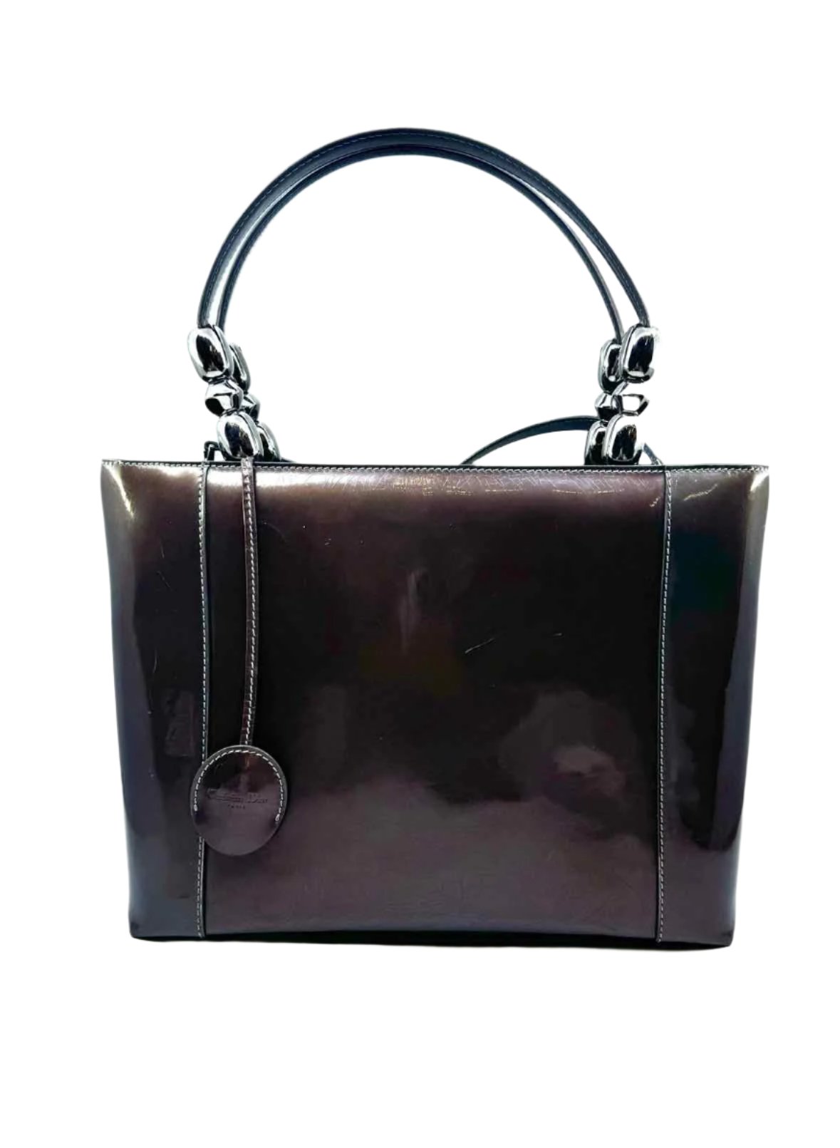 CHRISTIAN DIOR Brown Patent Leather Handbag – Labels Luxury
