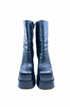Load image into Gallery viewer, VERSACE Size 9 Black Leather Solid Ankle Boot