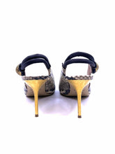 Load image into Gallery viewer, BALMAIN Size 10 Brown, beige Embossed Sling back