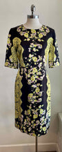 Load image into Gallery viewer, ERDEM Size 8 Black &amp; Yellow Dress
